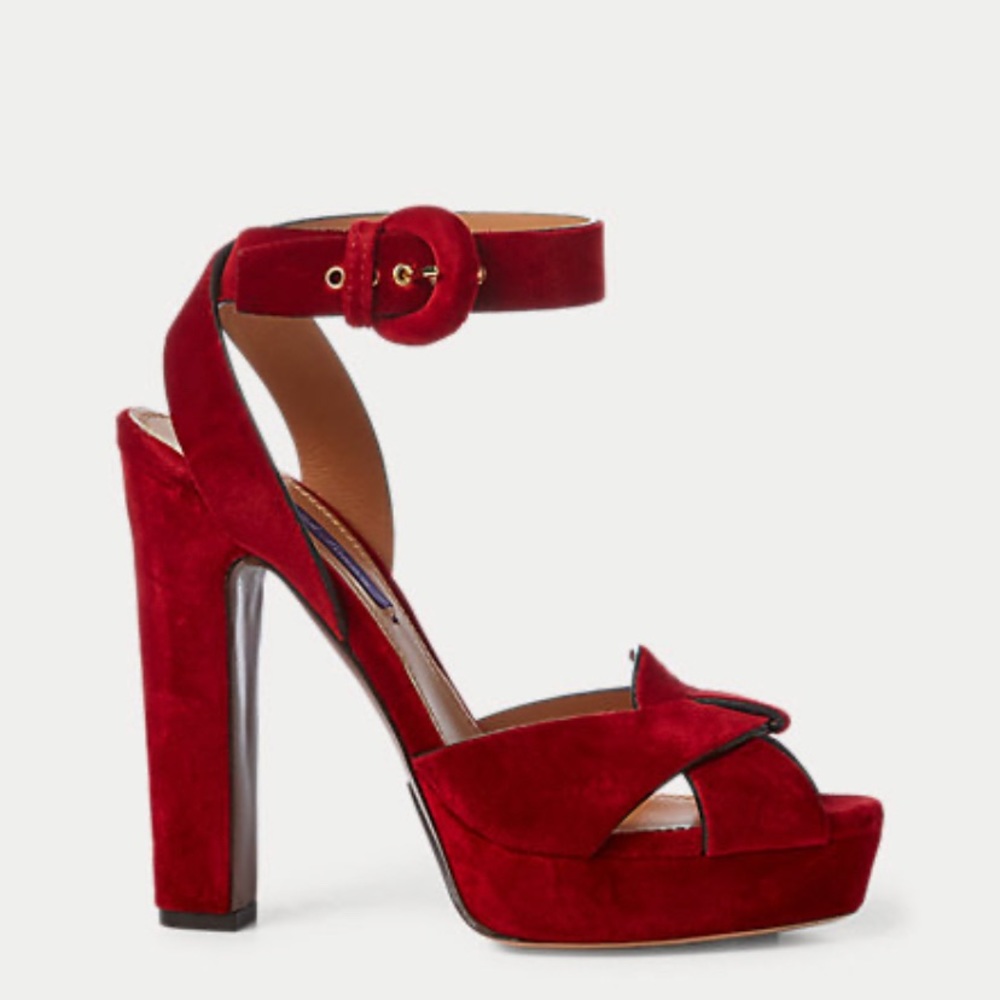 Ralph Lauren Kelianne Velvet Sandle size 36 (6)